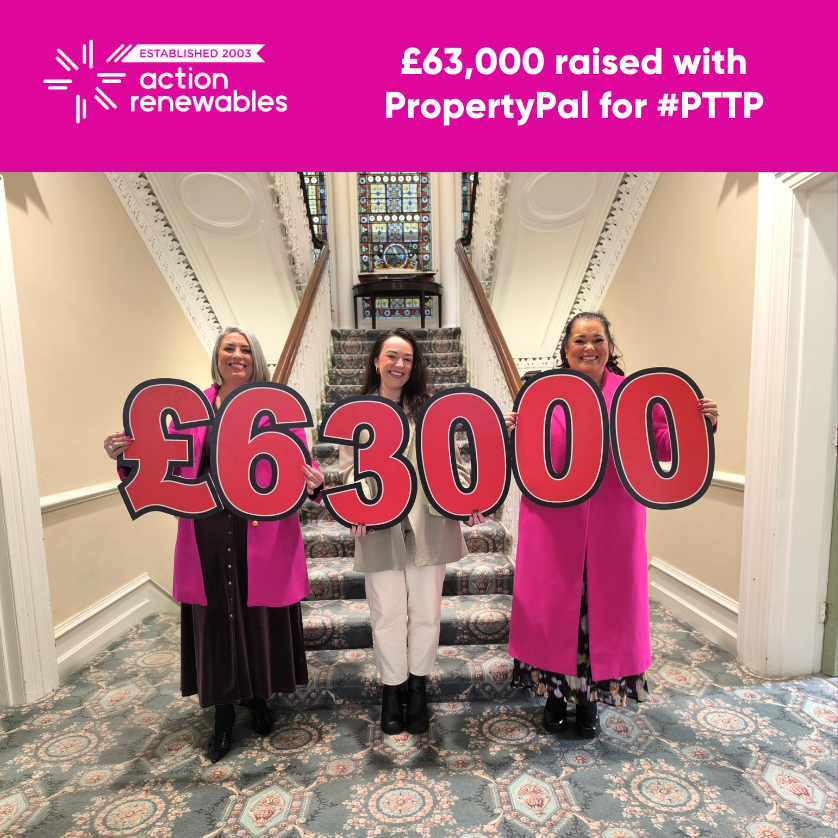 Action Renewables and PropertyPal raise £63,000 for Action Cancer.