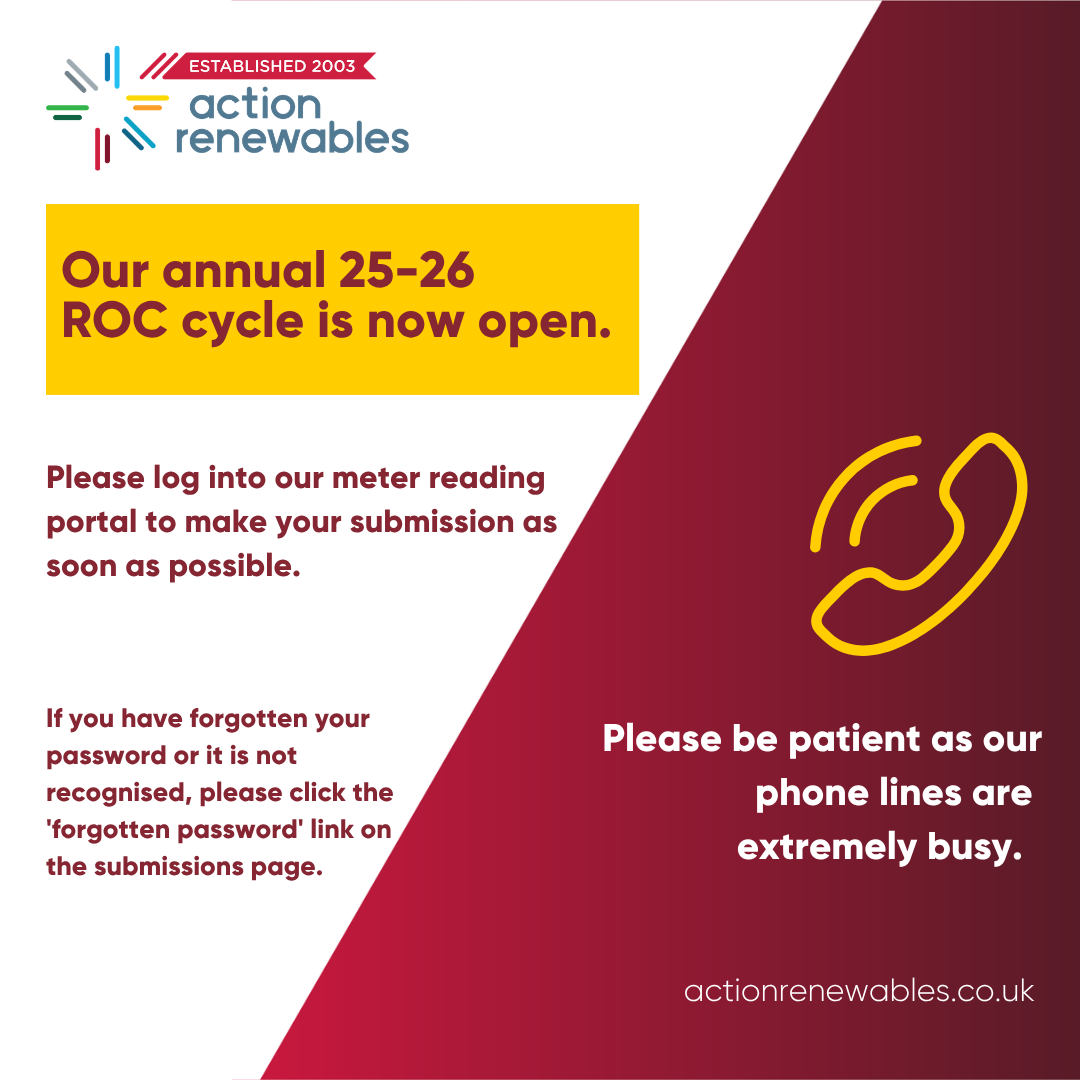 ROC meter readings – how to submit.